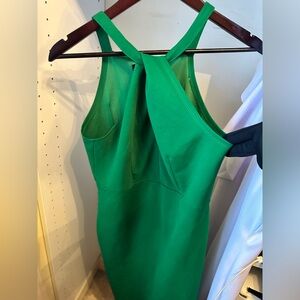 Green halter dress